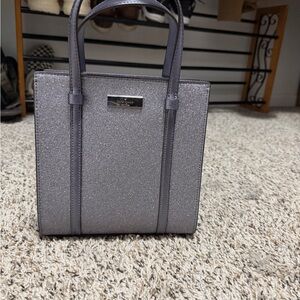 Kate Spade Silver Purple Glitter Tote